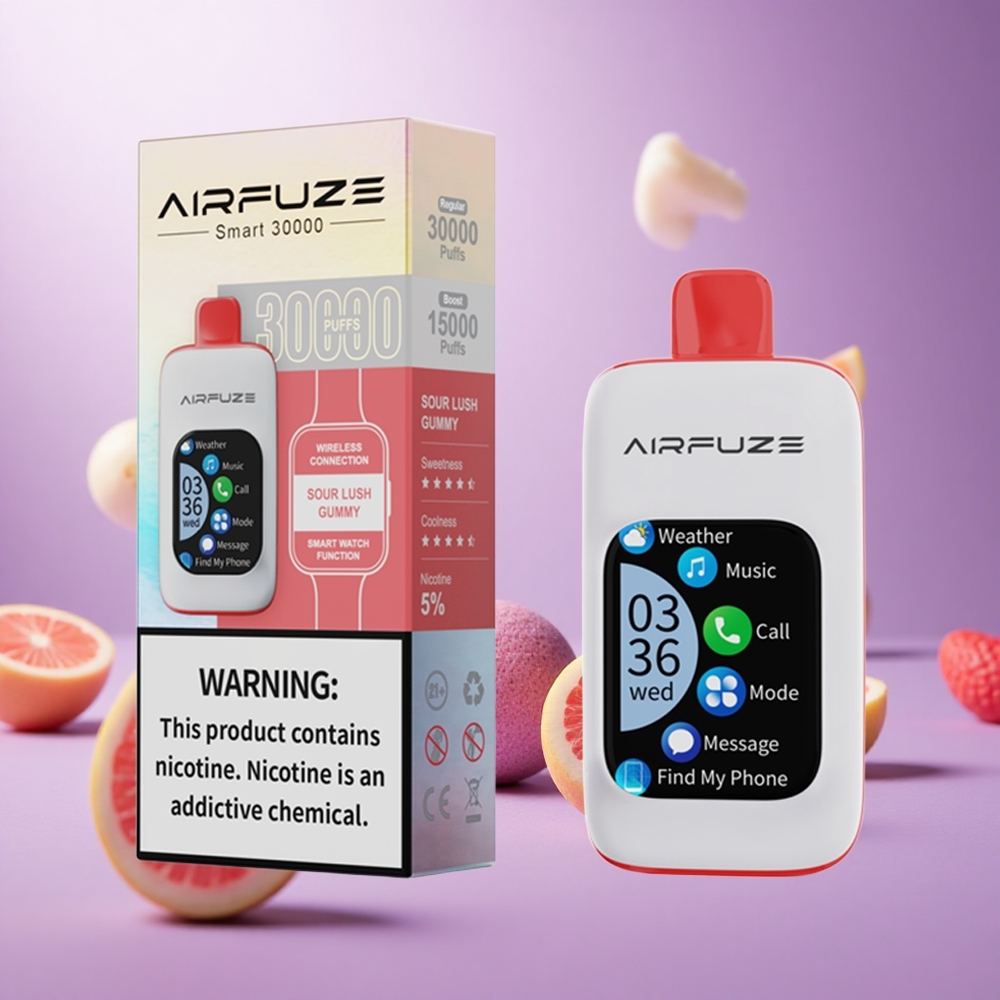 Sour Lush Gummy AirFuze Smart 30000 Puffs Disposable Vape with 5% Nicotine & Type-C Charging vape suppliers South Africa