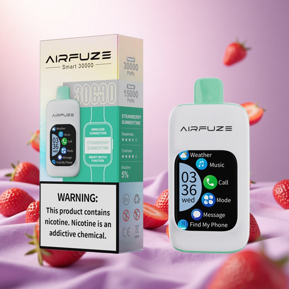 Strawberry Summertime AirFuze Smart 30000 Puffs Disposable Pod 900mAh Type-C vape suppliers South Africa