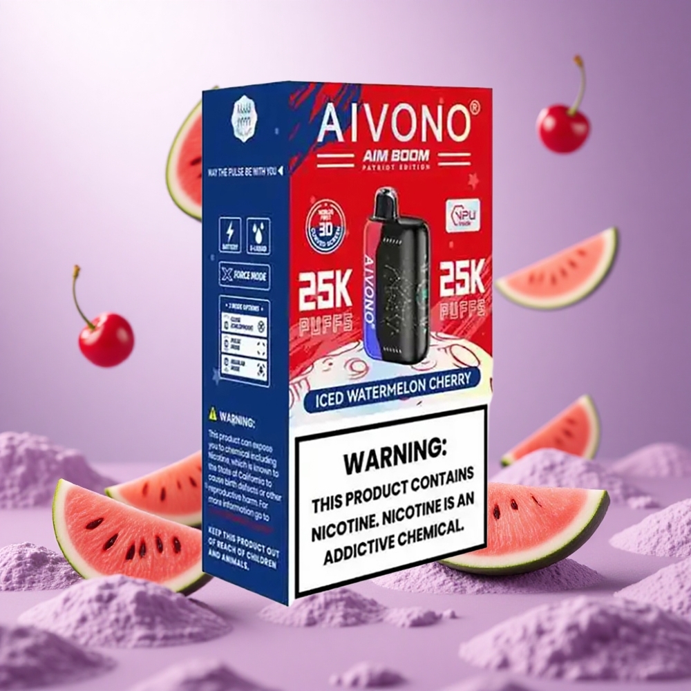 Iced Watermelon Cherry Aivono Aim Boom 25000 Puffs 28ml 650mAh vape suppliers South Africa