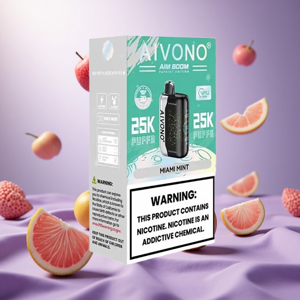 Miami Mint Aivono Aim Boom 25000 Puffs 650mAh Battery vape suppliers South Africa