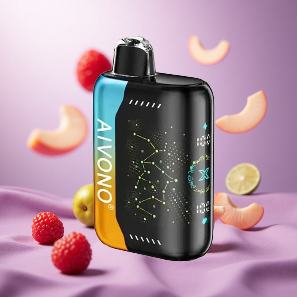 Raspberry Peach Lime Aivono Aim Boom 25000 Puffs Disposable Vape 28ml E-Liquid Capacity vape suppliers South Africa