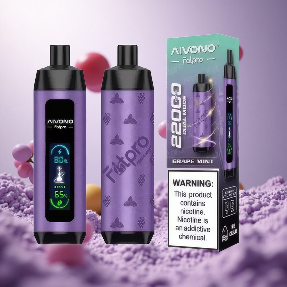 Grape Mint Aivono Aim Fatpro 22000 Puffs 28ml 600mah Rechargeable vape suppliers South Africa