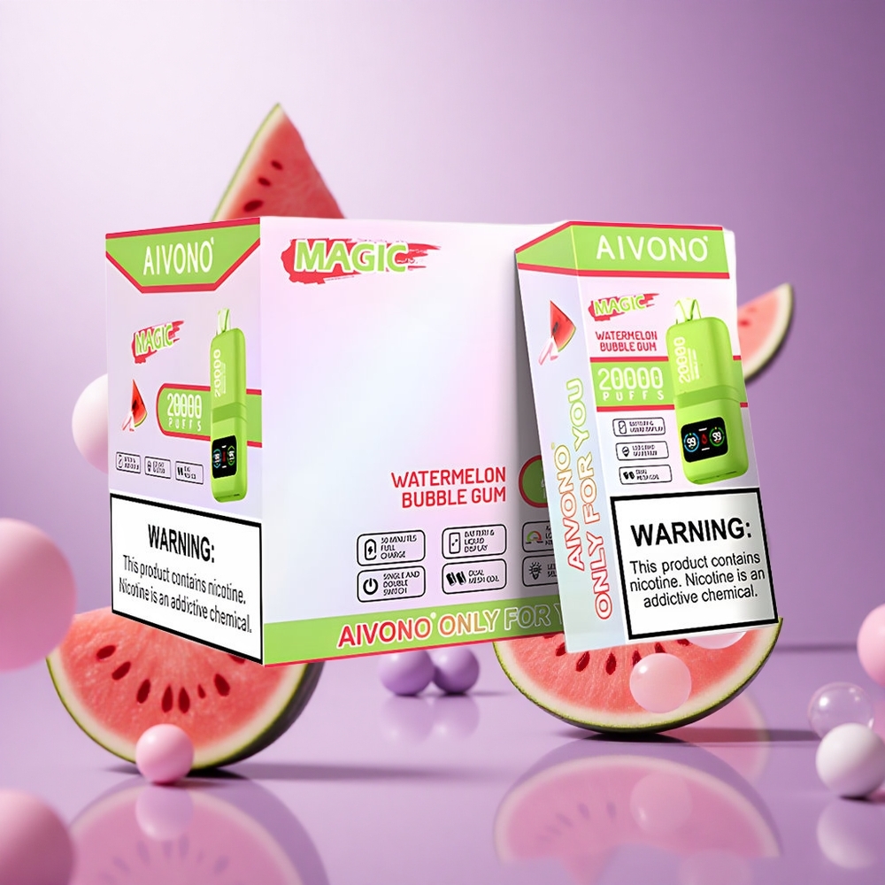 Watermelon Bubble Gum Aivono AIM MAGIC 20000 Puffs Dual Mesh LCD vape suppliers South Africa