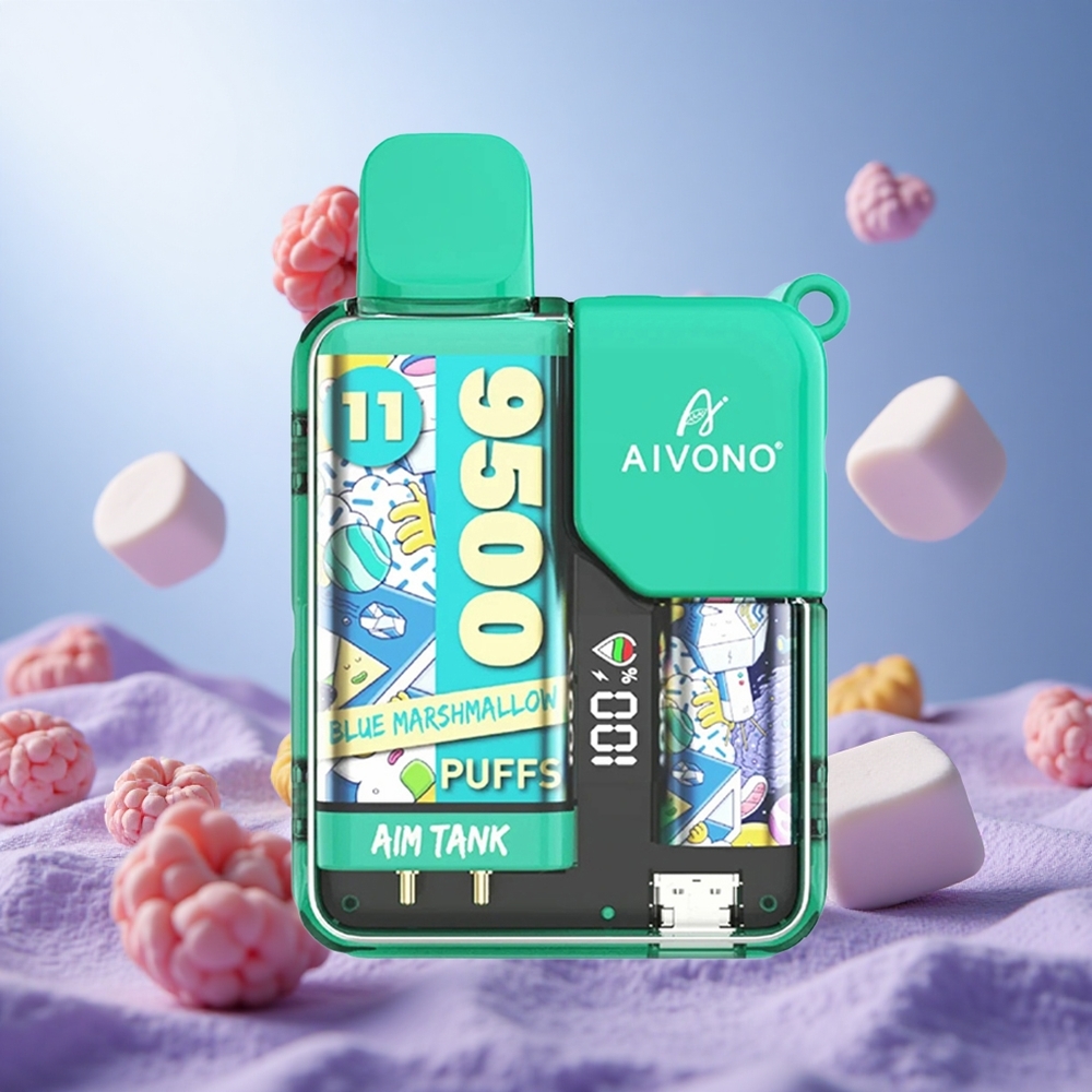 Blue Marshmallow Aivono AIM-TANK 9500 Puffs 18ml LCD Vape Suppliers South Africa