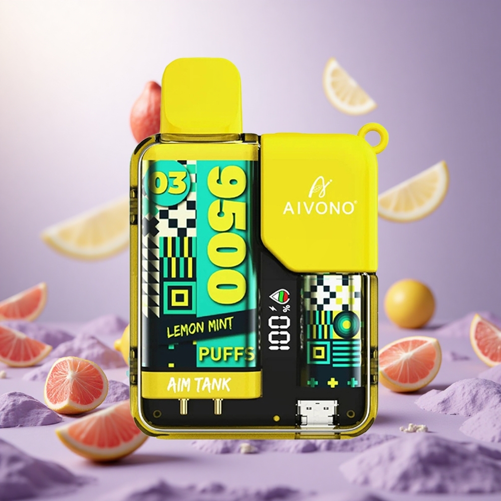 Lemon Mint Aivono AIM-TANK 9500 Puffs 18ml 650mAh vape suppliers South Africa