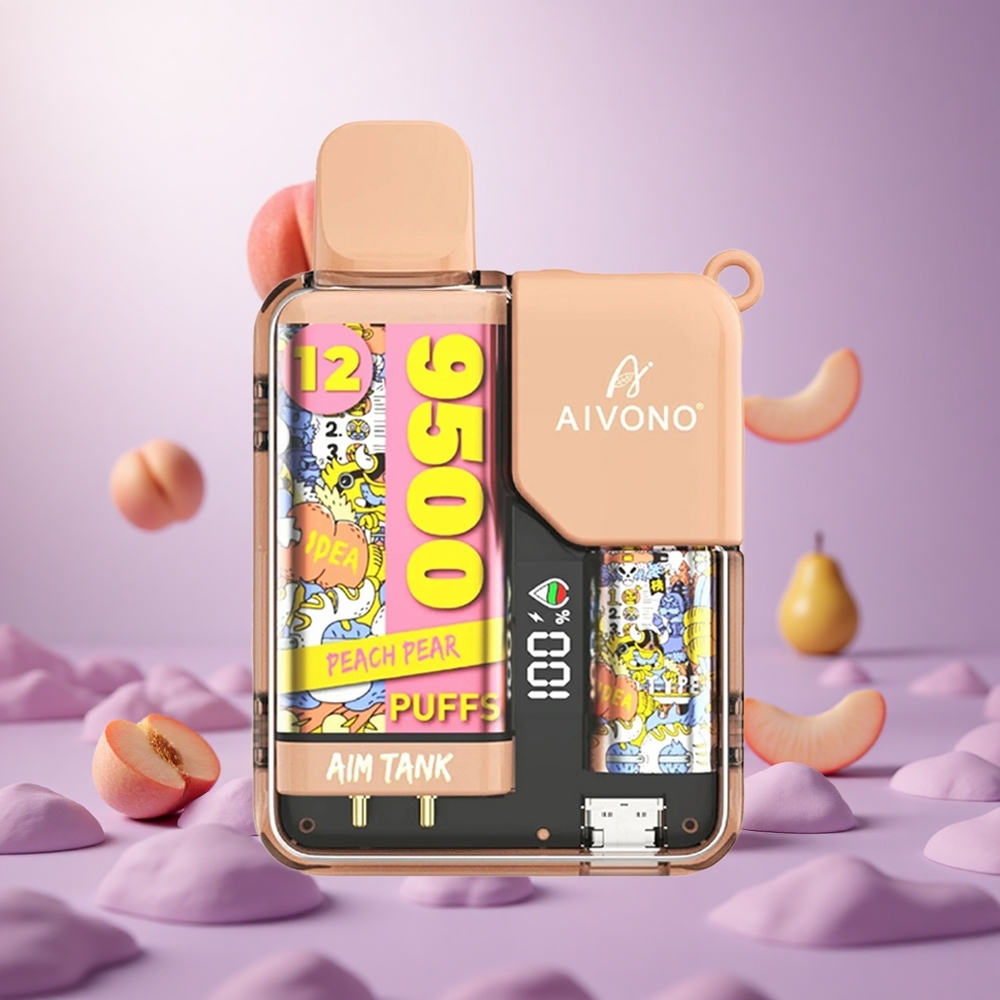 Peach Pear Aivono AIM-TANK 9500 Puffs 18ml 650mAh vape suppliers South Africa