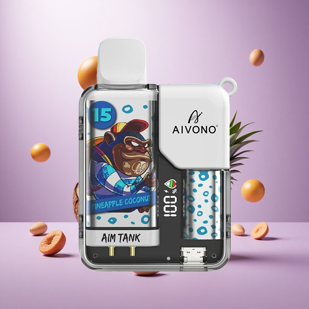 Pineapple Coconut Aivono AIM-TANK 9500 Puffs 18ml 650mAh vape suppliers South Africa