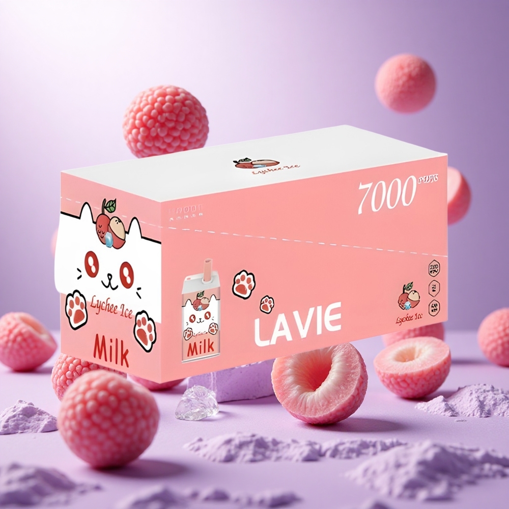 Lychee Ice LAVIE Milk 7000 Puffs Disposable Vape 16ML Type C vape suppliers South Africa