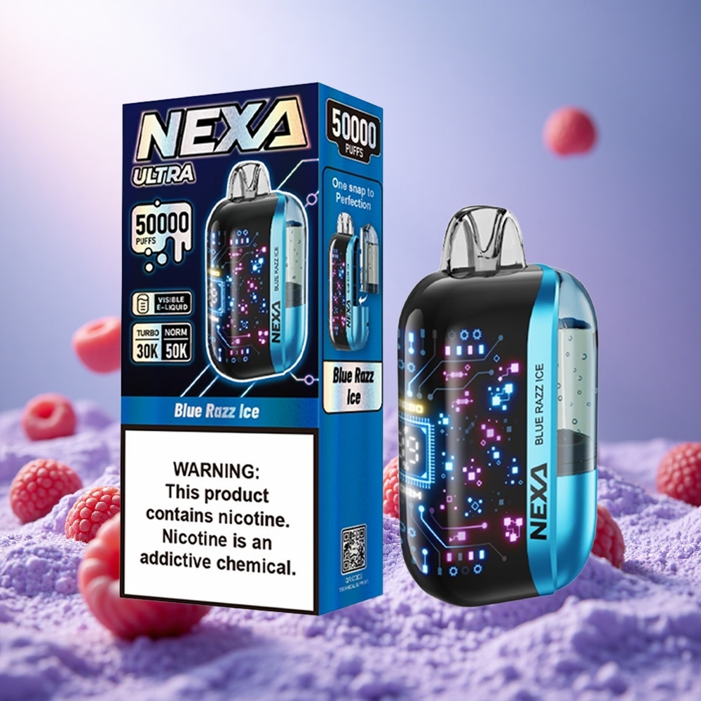 Blue Razz Ice NEXA Ultra 50000 Puffs 20ml 5% vape suppliers South Africa