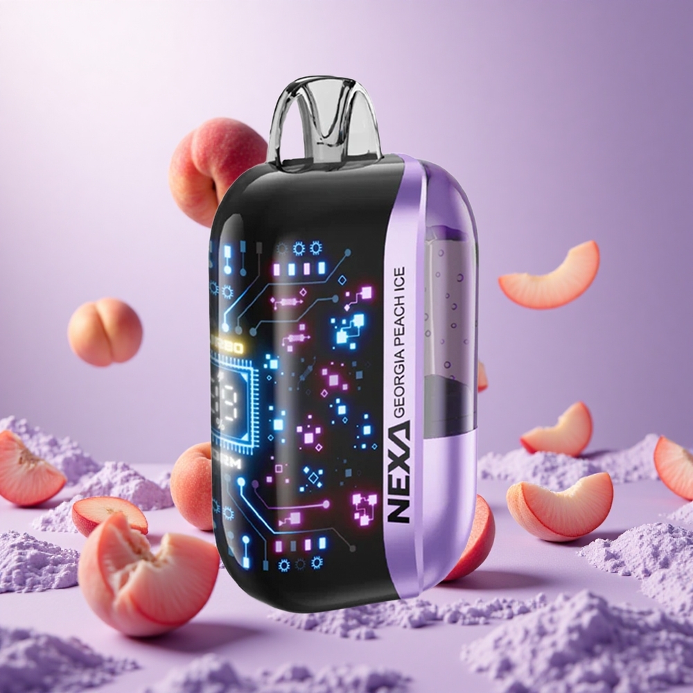 Georgia Peach Ice NEXA Ultra 50000 Puffs 20ml Prefilled 0.9ohm Dual Mesh Coils vape suppliers South Africa
