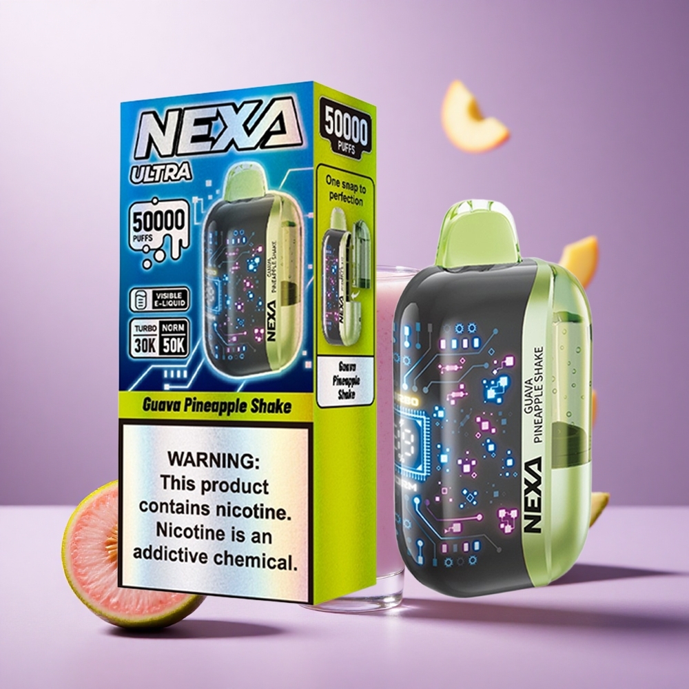 Guava Pineapple Shake NEXA Ultra 50000 Puffs 20ml Prefilled Type-C Charging vape suppliers South Africa
