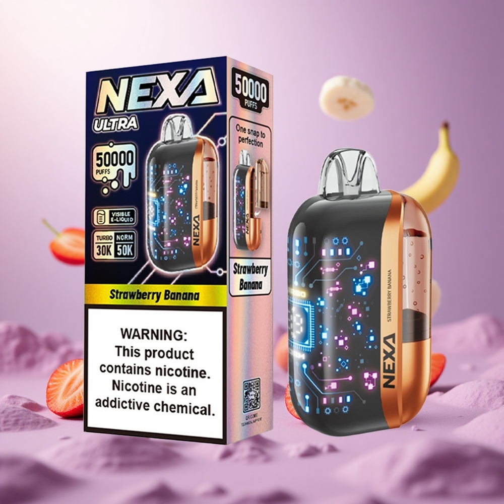Strawberry Banana NEXA Ultra 50000 Puffs 20ml vape suppliers South Africa