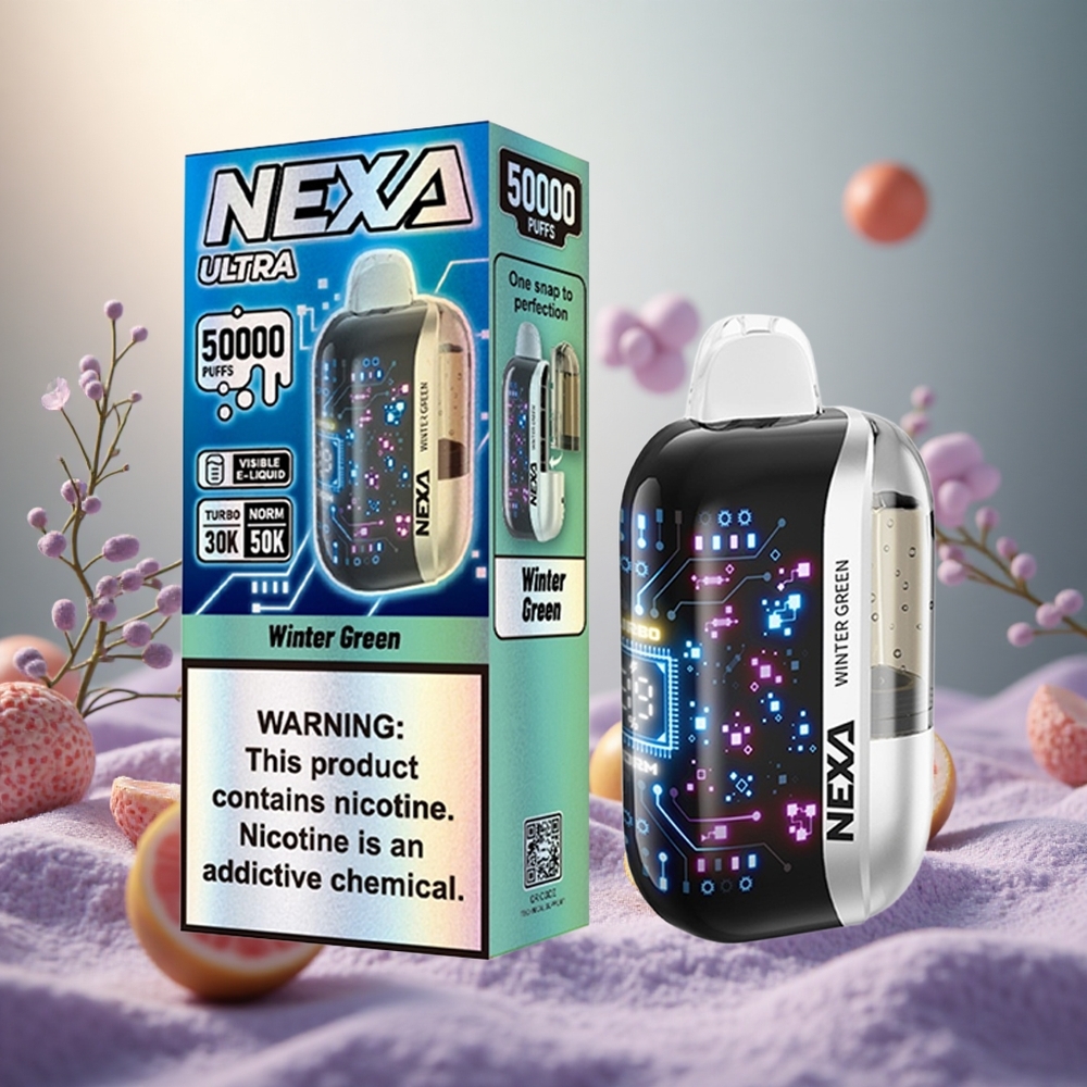 Winter Green NEXA Ultra 50000 Puffs 20ml Display Screen vape suppliers South Africa