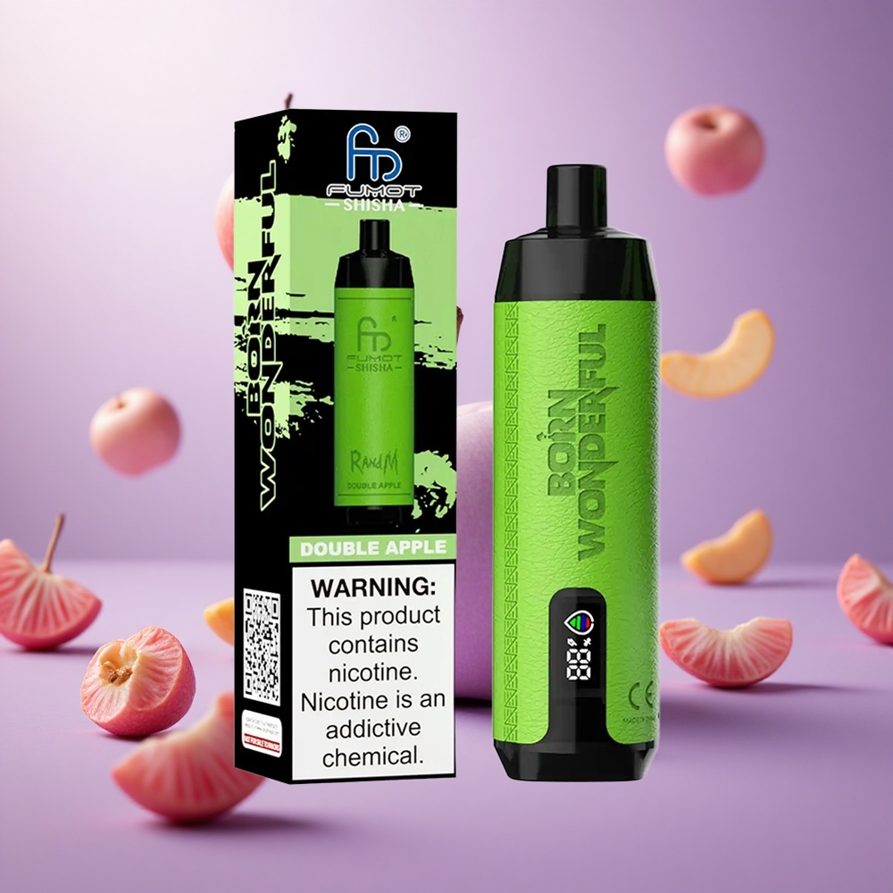 Double Apple RandM Fumot Shisha 10000 Puffs Disposable Vape with LED Indicator and Type-C Port vape suppliers South Africa