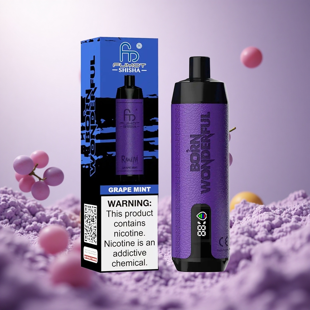 Grape Mint RandM Fumot Shisha 10000 Puffs 18ml Prefilled Disposable Vape vape suppliers South Africa