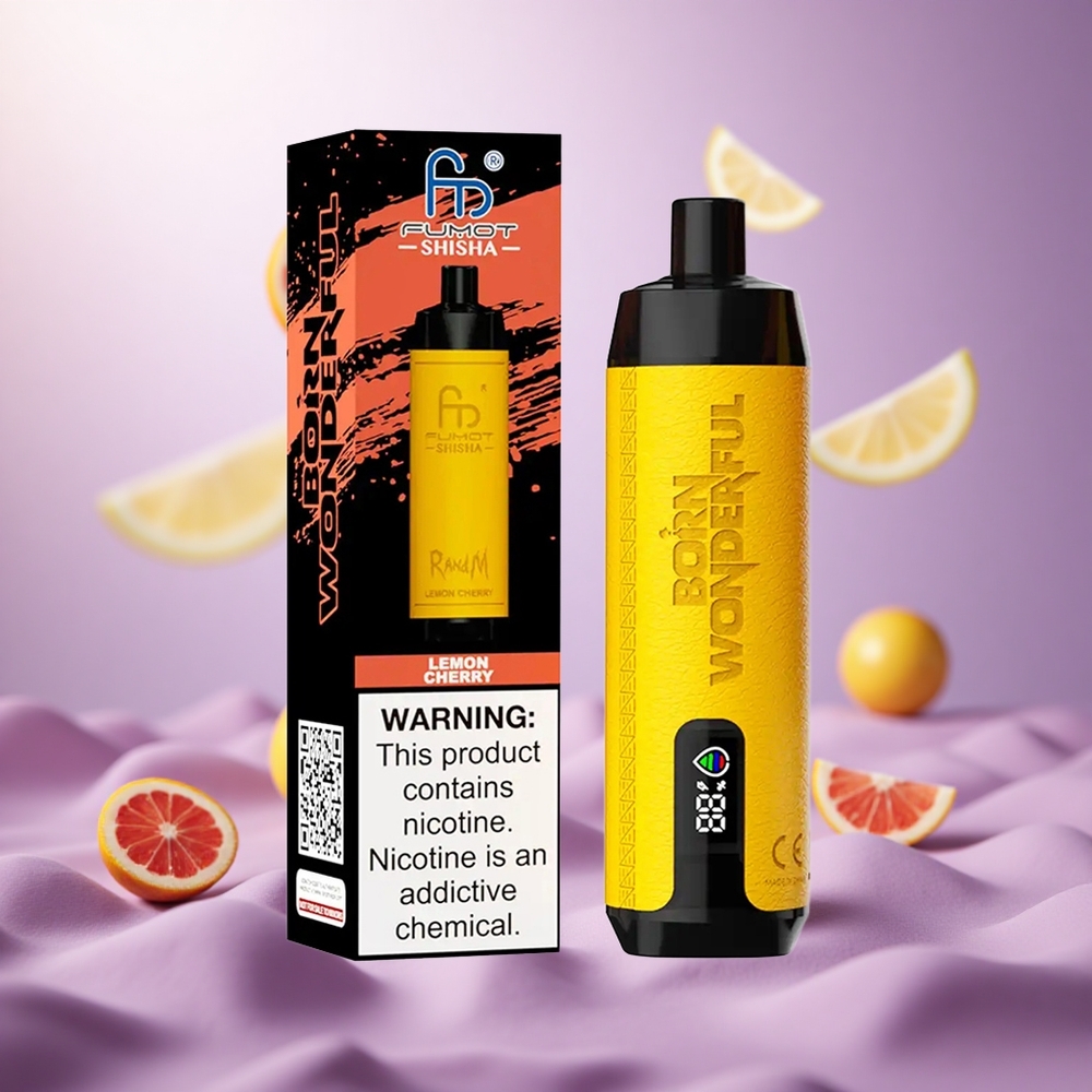 Lemon Cherry RandM Fumot Shisha 10000 Puffs 18ml Disposable Vape vape suppliers South Africa