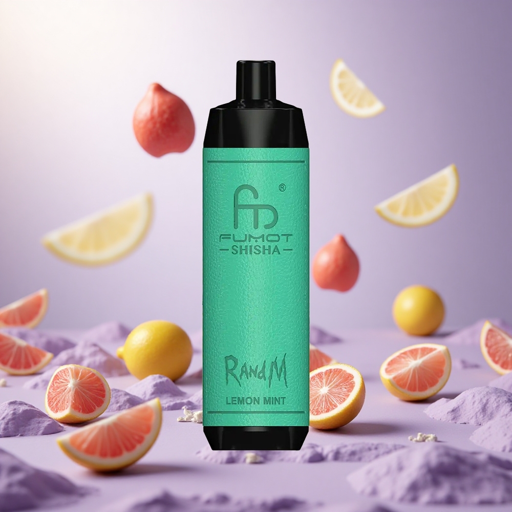 Lemon Mint RandM Fumot Shisha 10000 Puffs Disposable Vape with LED Indicator vape suppliers South Africa
