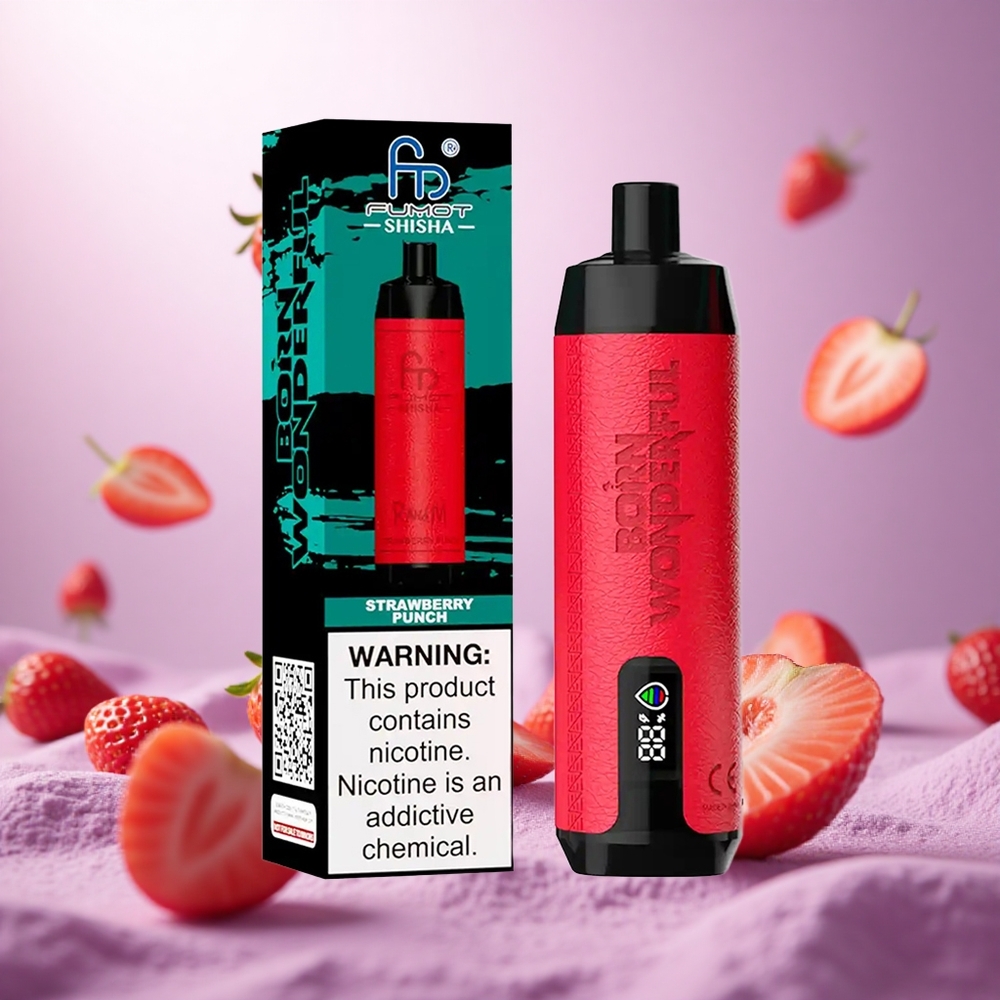 Strawberry Punch RandM Fumot Shisha 10000 Puffs 18ml Prefilled vape suppliers South Africa