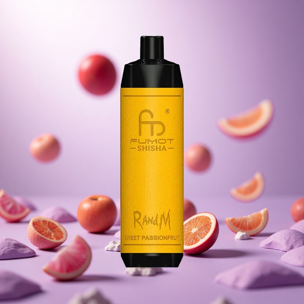 Sweet Passion Fruit RandM Fumot Shisha 10000 Puffs Disposable Vape with LED Indicator vape suppliers South Africa