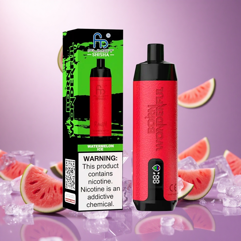 Watermelon Ice RandM Fumot Shisha 10000 Puffs LED Indicator Type-C Port vape suppliers South Africa