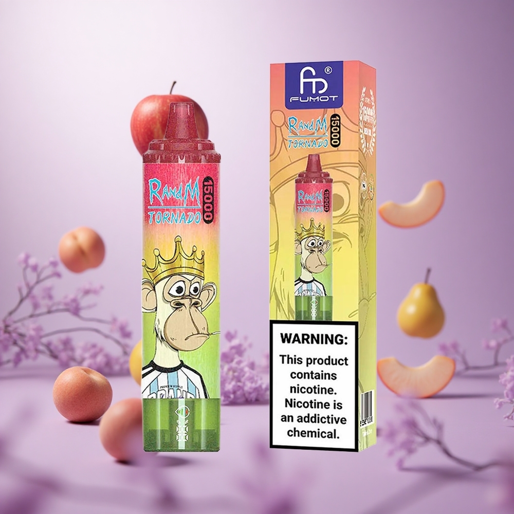 Apple Peach Pear RandM Fumot Tornado 15000 Puffs 25ml Mesh Coil vape suppliers South Africa