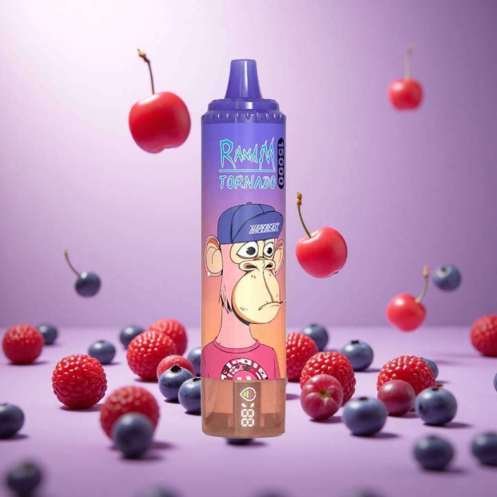 Blueberry Cherry Cranberry RandM Fumot Tornado 15000 Puffs 25ml Mesh Coil vape suppliers South Africa