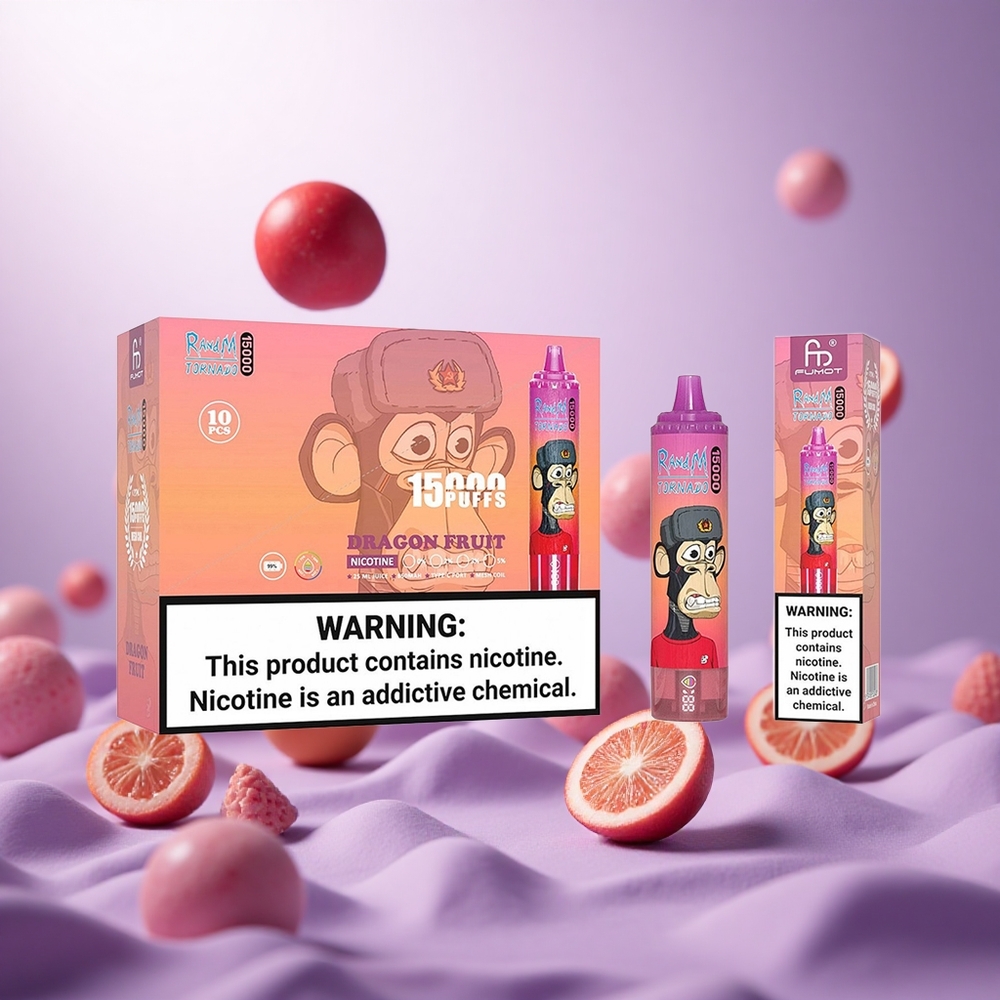 Dragon Fruit RandM Fumot Tornado 15000 Puffs 25ml vape suppliers South Africa