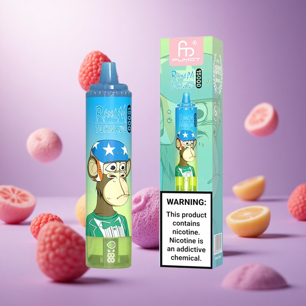 Gummy Bear RandM Fumot Tornado 15000 Puffs 25ml Mesh Coil vape suppliers South Africa