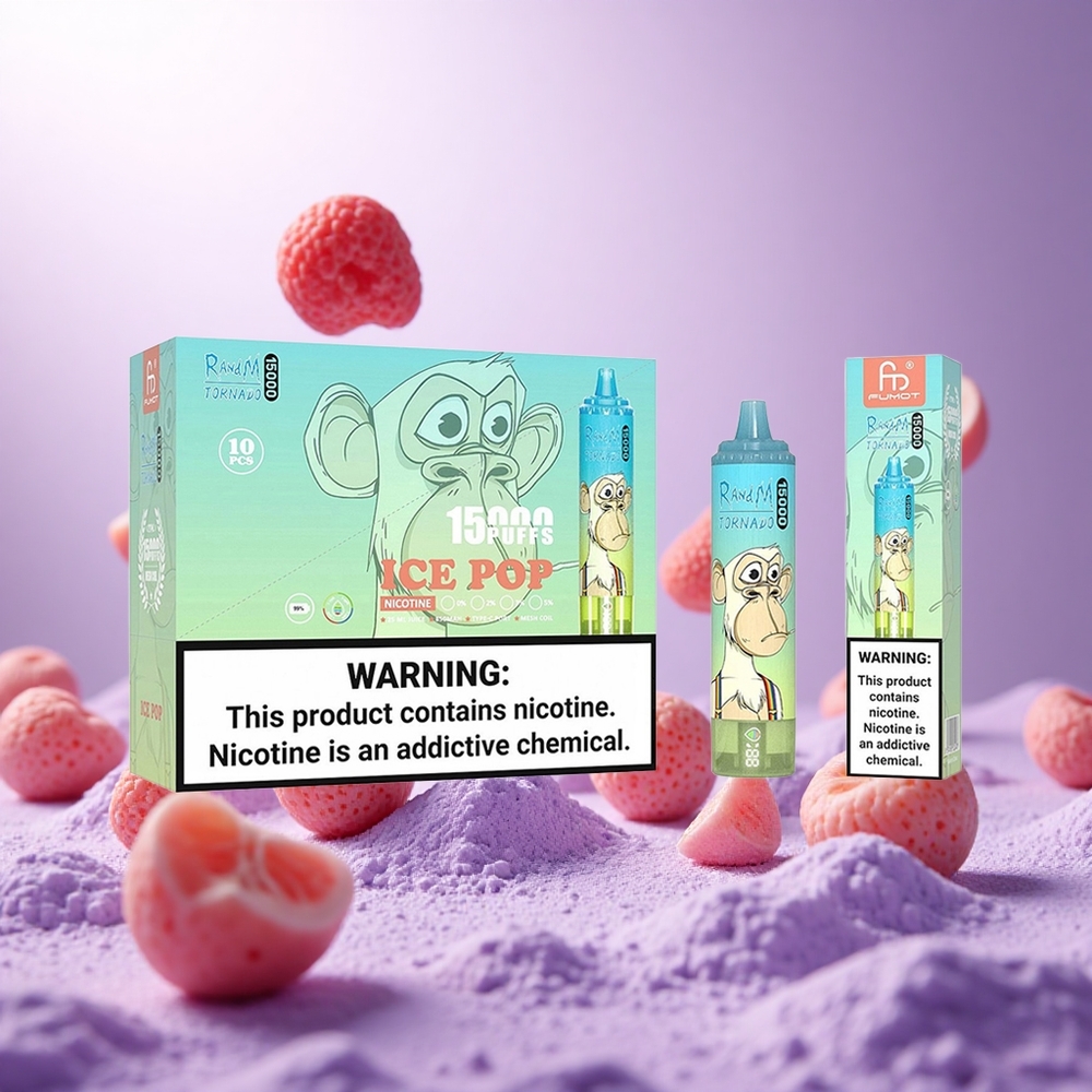 Ice Pop RandM Fumot Tornado 15000 Puffs Mesh Coil Type-C vape suppliers South Africa