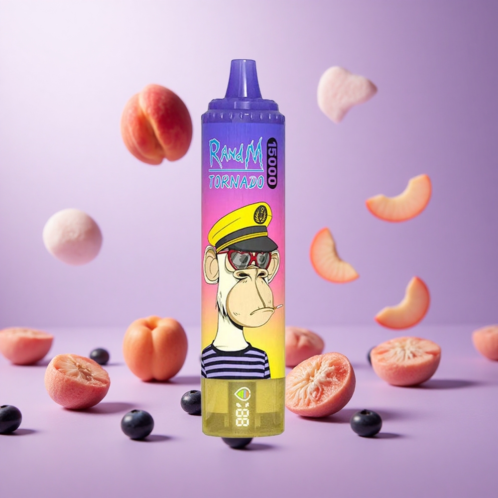 Peach Blueberry Candy RandM Fumot Tornado 15000 Puffs Disposable Vape with Mesh Coil vape suppliers South Africa