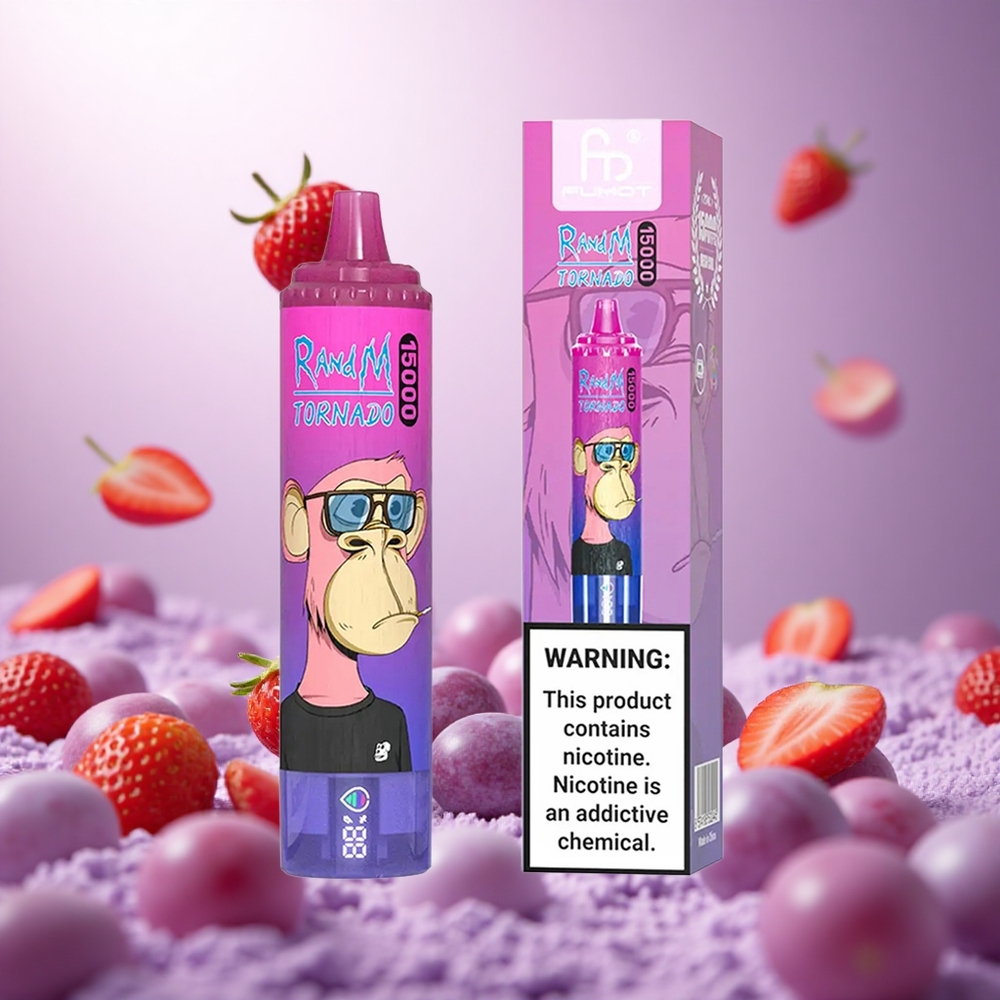 Strawberry Grape RandM Fumot Tornado 15000 Puffs Mesh Coil vape suppliers South Africa