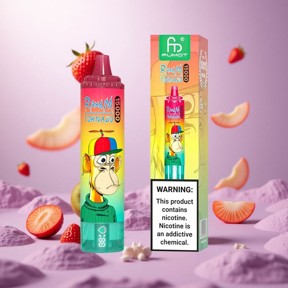 Strawberry Kiwi RandM Fumot Tornado 15000 Puffs 25ml Mesh Coil vape suppliers South Africa
