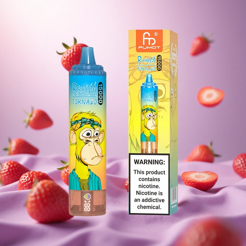 Strawberry RandM Tornado 15000 Puffs 25ml Mesh Coil vape suppliers South Africa