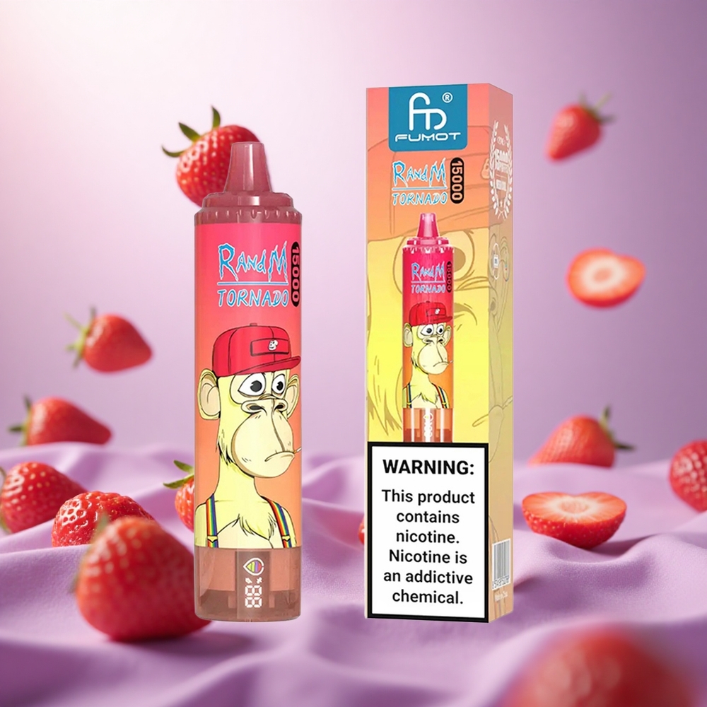 Strawberry Red Bull RandM Fumot Tornado 15000 Puffs Disposable Vape 25ml vape suppliers South Africa