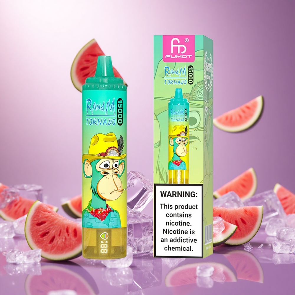 Watermelon Ice RandM Fumot Tornado 15000 Puffs 25ml Mesh Coil vape suppliers South Africa