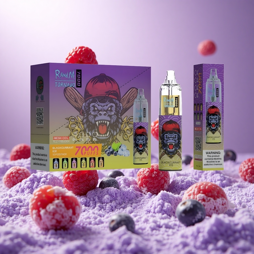 Blackcurrant Ice RandM Fumot Tornado 7000 Puffs Mesh Coil vape suppliers South Africa
