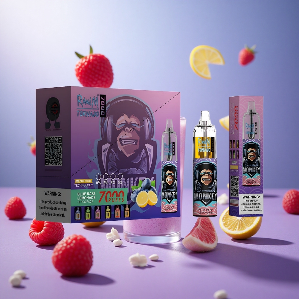 Blue Razz Lemonade RandM Fumot Tornado 7000 Puffs 14ML E-liquid vape suppliers South Africa