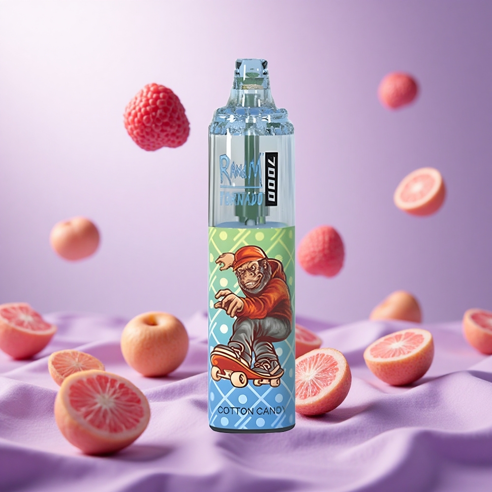 Cotton Candy RandM Fumot Tornado 7000 Puffs 14ML E-liquid Mesh Coil vape suppliers South Africa
