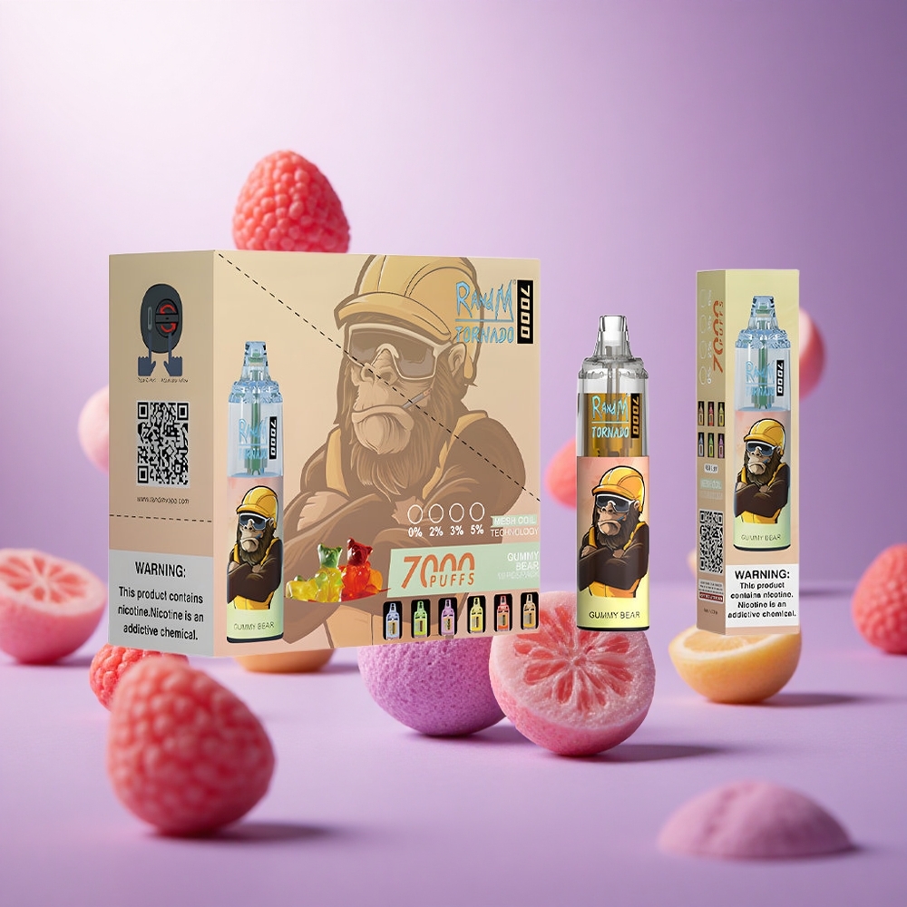 Gummy Bear RandM Fumot Tornado 7000 Puffs Mesh Coil vape suppliers South Africa