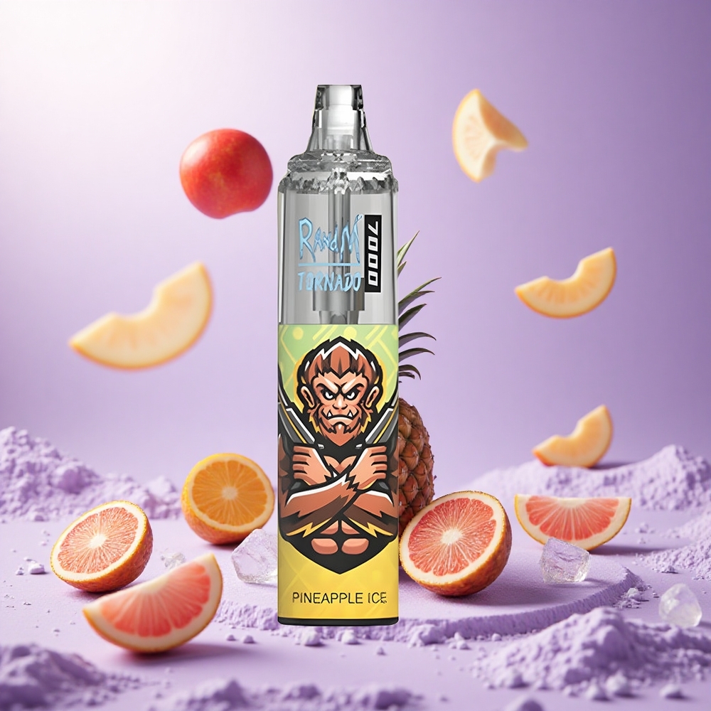 Pineapple Ice RandM Fumot Tornado 7000 Puffs 14ML E-liquid vape suppliers South Africa