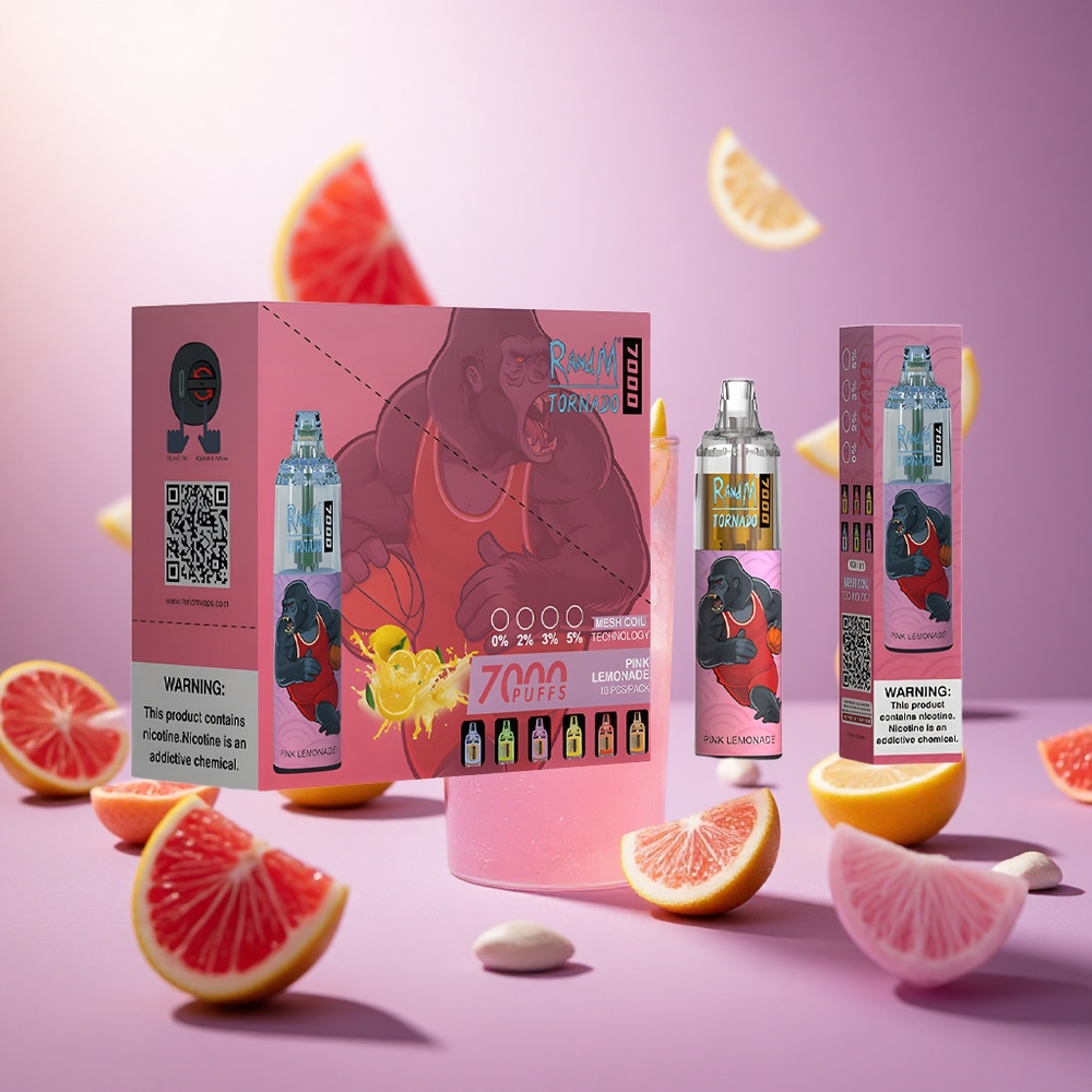 Pink Lemonade RandM Fumot Tornado 7000 Puffs Mesh Coil Vape suppliers South Africa