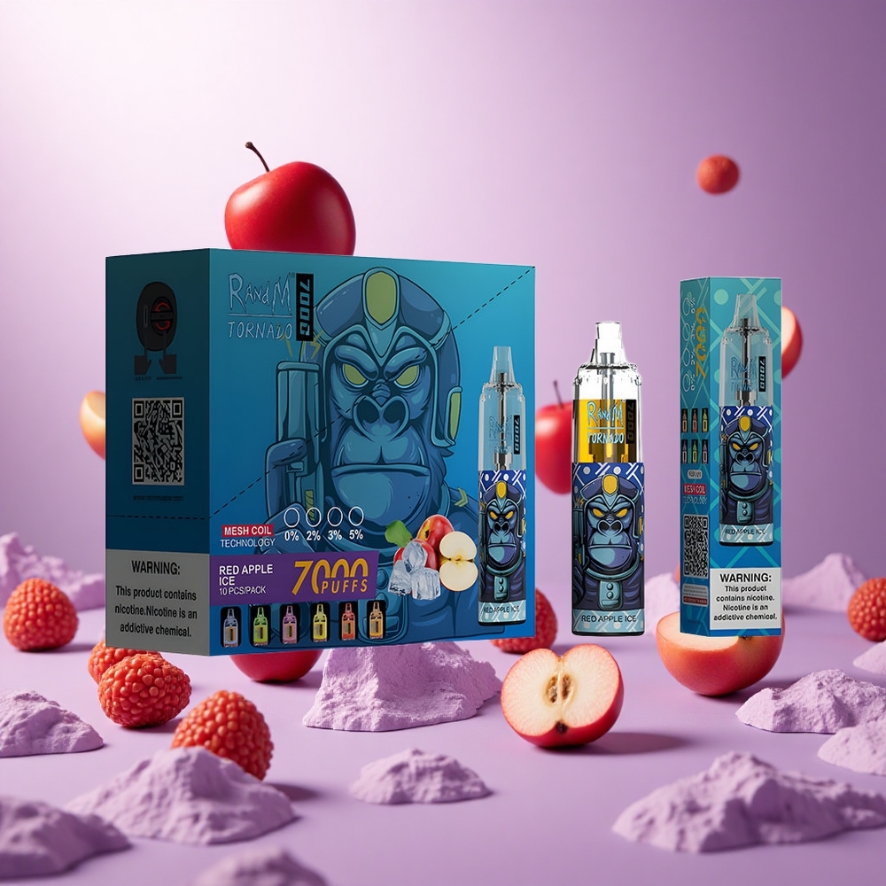 Red Apple Ice RandM Fumot Tornado 7000 Puffs Mesh Coil vape suppliers South Africa