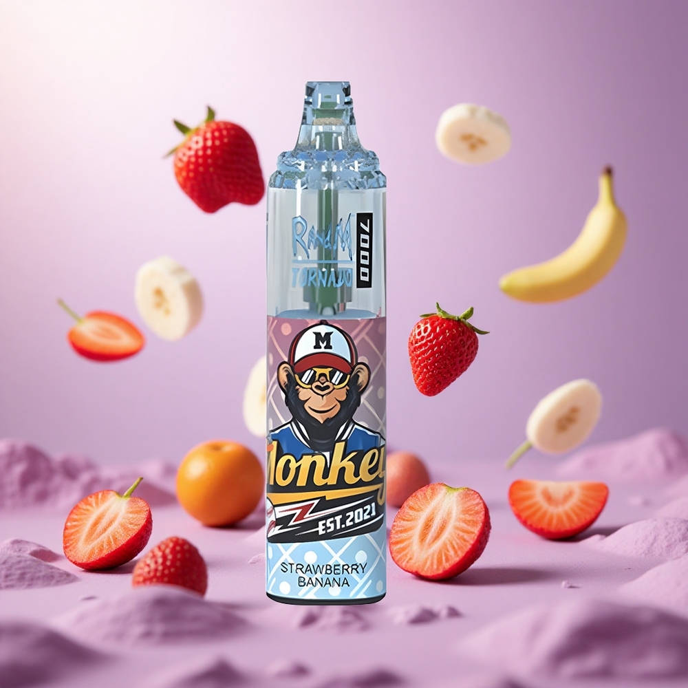 Strawberry Banana RandM Fumot Tornado 7000 Puffs 14 ML E-liquid vape suppliers South Africa