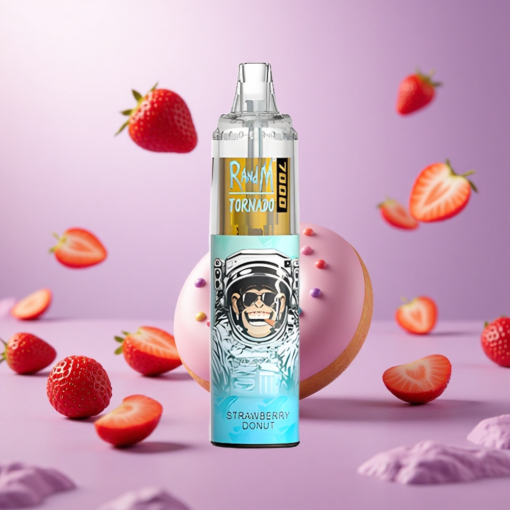 Strawberry Donut RandM Fumot Tornado 7000 Puffs 14ML E-liquid vape suppliers South Africa