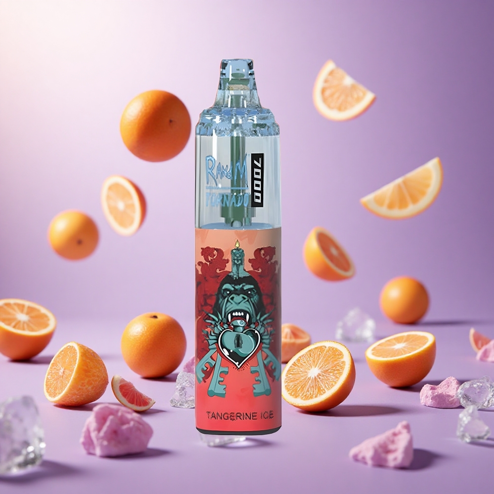 Tangerine Ice RandM Fumot Tornado 7000 Puffs Mesh Coil vape suppliers South Africa