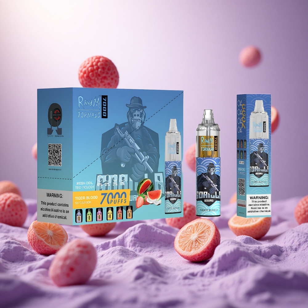 Tiger Blood RandM Fumot Tornado 7000 Puffs Disposable Vape Mesh Coil Type-C Port vape suppliers South Africa