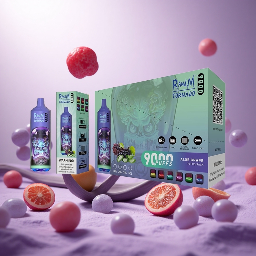 Aloe Grape RandM Fumot Tornado 9000 Puffs 850 mAh vape suppliers South Africa