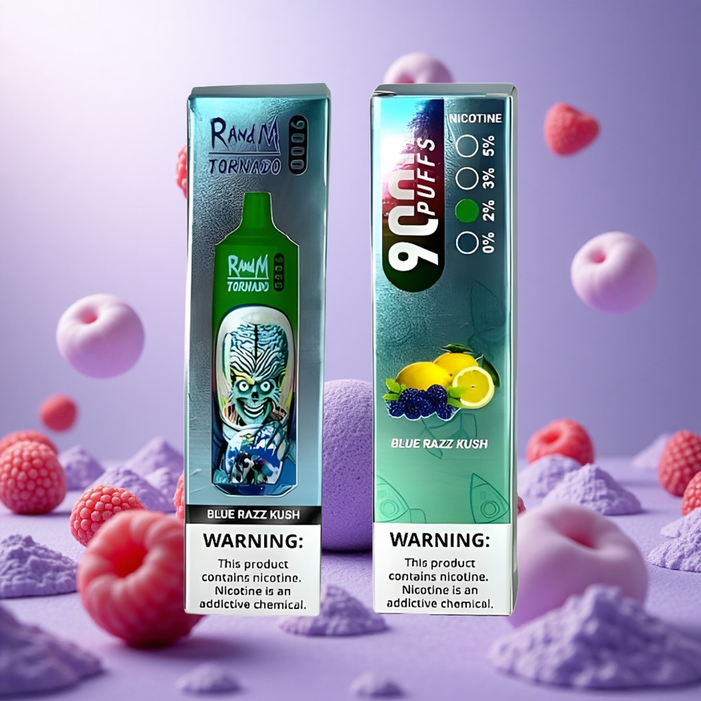 Blue Razz Kush RandM Fumot Tornado 9000 Puffs Mesh Coil vape suppliers South Africa