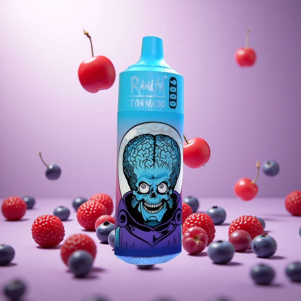 Blueberry Cherry Cranberry RandM Fumot Tornado 9000 Puffs 18mL Mesh Coil vape suppliers South Africa