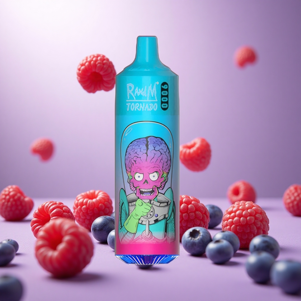 Blueberry Raspberry RandM Fumot Tornado 9000 Puffs 18mL Mesh Coil vape suppliers South Africa